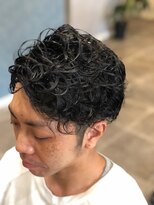 ボヌール ヘアーワークス(Bonheur hair works)&nbsp;スパイラルパーマ×メリハリブロック×男の黒髪