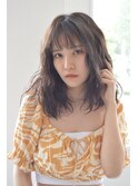 大人可愛い20代30代40代似合わせカットイメチェン流しバング