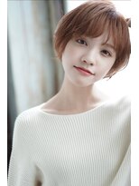 20代30代40代大人可愛いモーブカラーラウンドショート