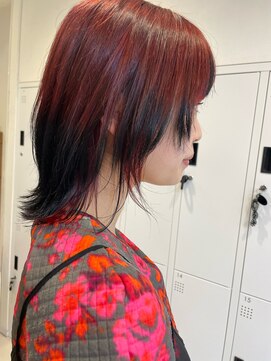 キャパ 秦野(CAPA) レッド/エンドカラー/裾カラー/レイヤー/ウルフ/秦野美容室