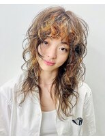 レコ 渋谷(LECO)&nbsp;オレンジブラウンカーリーヘア