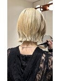 大人ボブ大人ショートボブ切りっぱなしボブ前髪あり前下がりボブ