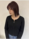 チェリーピンク ピンクブラウン ブリーチ無し ボブ 大須