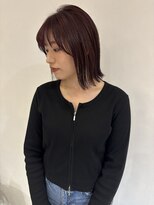 イル(ill)&nbsp;チェリーピンク ピンクブラウン ブリーチ無し ボブ 大須