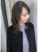 セミロング美革パーマ