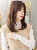 ■マロンベージュミディアムレイヤーカット610★川口30代40代