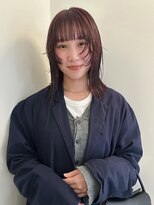 ユー セント(yew scent)&nbsp;パープルブラウン＋顔まわりレイヤー　kaho