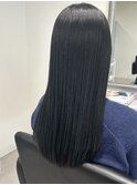 ブリーチなしブルーブラック