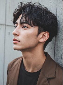 エル 横浜 ウエスト(eL 横浜 west) サーフカール フェザーパーマ スパイキーショートブルーブラック