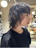 レイヤーパーマウルフパーマ黒髪パーマショートパーマ