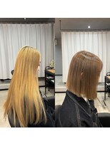 ディーアイク(D Aik)&nbsp;ミルクティーベージュ&切りっぱなしスタイル