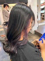 エクファ ヘア リゾート 大津 瀬田店(ex-fa hair resort)&nbsp;ミルクティーブロンド/ダークブルー/デジタルパーマ/大津/瀬田