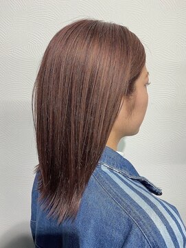 ヘアメイクアクト 都賀店 ブリーチせずにできるピンクベージュ