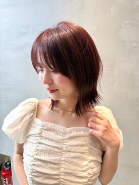 ロンドシエル 横浜(Lond ciel) チェリーレッド×ボブ