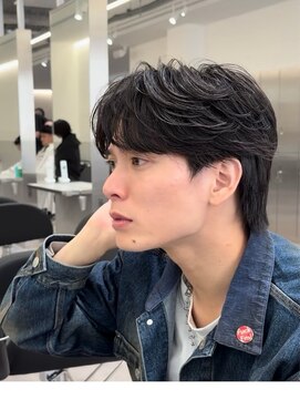 become men's hair 名駅EAST【10月3日 NEW OPEN(予定)】 曲がるメンズ縮毛矯正×毛流れフェザーパーマ風/名古屋/名駅