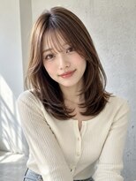 ノア 三宮店(NOA)&nbsp;【NOA】小顔艶ミディアムレイヤー×顔まわりレイヤー
