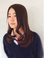 アッシュタカサキ(ash takasaki)&nbsp;10代20代◎ナチュラル艶カラー×ゆるカール美髪セミディ☆