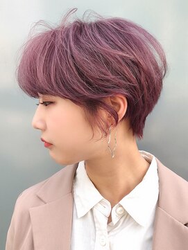 アイティー バイ アルバム 中野店(IT by ALBUM) ピンクパープルショート_スリークボブ厚めバング_ba285701