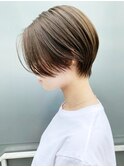 タイトショート_オリーブカラーハイライトカラー_ba294083
