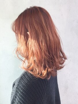 アイティー バイ アルバム 浦和店(IT by ALBUM) オレンジミディ_オリーブカラーハイライトカラー_ba249071