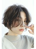 ニュアンス巻きショートボブ