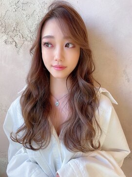 ロンドローズ 名古屋(Lond damaskRose) チョコレート 切りっぱなし イヤリングカラー 韓国ヘア 顔周り