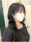 地毛風グレージュ  おくれ毛 木場美容室