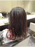 インナーカラー/透けバング/ビビットピンク/お客様ヘア☆