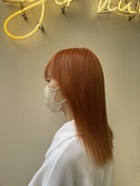 アジールヘア 北千住駅西口店(agir hair)&nbsp;ハイトーン暖色オレンジカラー  韓国ヘア