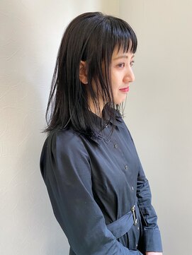 キジ(kiji) 【kiji】切りっぱなし×暗髪　＃久屋美容院＃丸の内＃髪質改善