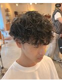 波巻きパーマ