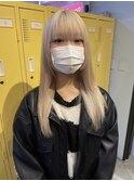 【ホワイトブロンド】【姫カット】【姫ホワイト】【ホワイト】