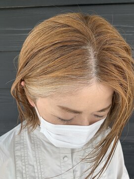 ダスティ穂高店 ハイトーンカラー_フェイスフレーミング_シルキーベージュ