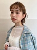 ゆるふわパーマ　カーリーショート　ラテベージュ