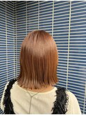 ベリーアッシュベージュ×ストレートボブ