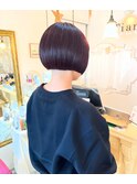モードなミニボブ×ボルドーブラウン