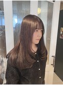 レイヤーカット/ロングレイヤー/ラベンダーブラウン