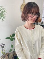 マイ ヘア デザイン 岡崎(MY hair design)&nbsp;パールベージュマニッシュミニボブ透明感小顔ゆるふわパーマ