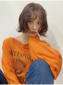 ▲ボブパーマミディアムパーマデジタルパーマオレンジブラウン