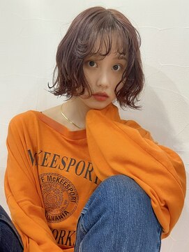 アクアオモテサンドウ(ACQUA omotesando) △ボブパーマミディアムパーマデジタルパーマオレンジブラウン