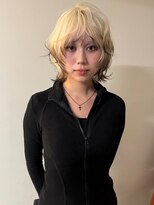 ノラ シンディ(NORA CYNDY) エンドカラー 裾カラー デザインカラー ホワイトブロンド