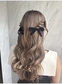 大人っぽアレンジ♪ねじりハーフツイン