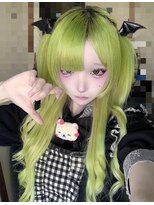 ヘアーグランデシーク(Hair Grande Seeek) ネオンライムグリーン エクステスタイル