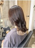 ハンサムショートレイヤーカットミルクティーベージュハイトーン