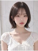アッシュグレーくびれミディアムミディアムレイヤーエギョモリ☆