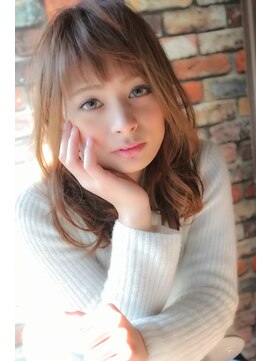 アクティフ(actif) 抜け感ショートバングミディー