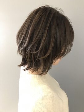 アーサス ヘアー デザイン 鎌ヶ谷駅前店(Ursus hair Design by HEADLIGHT) コントラスト3Dハイライトミルクティーショートウルフ☆