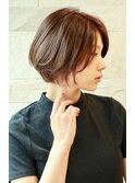 【lien.相楽顕】大人かわいいショートボブ/ココアブラウン