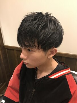 ヒロギンザバーバーショップ 神楽坂店(HIRO GINZA BARBER SHOP) 束間マッシュ/ツーブロックスタイル/軽めのマッシュスタイル