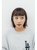 ぱつっと前髪にぱつっとボブ